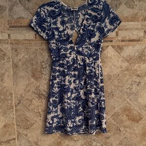 Show Me Your Mumu Antiqua Stretch Ibiza mini dress woman’s large paisley floral